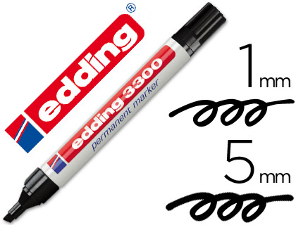 Rotulador edding 3300 punta biselada tinta negra